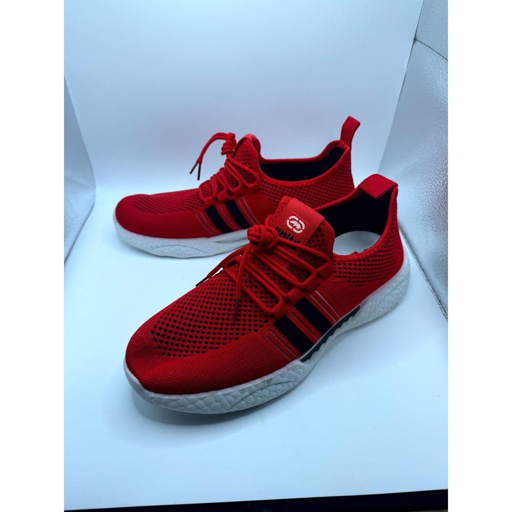 Ecko Unltd. Mens 10‎ Us Sneaker Red White Mesh Low Top Running Athletic Shoes